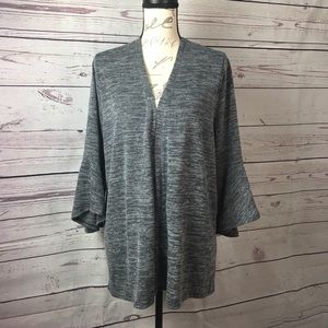 Style & Co Grey Sweater Cardigan Top Bell Sleeve